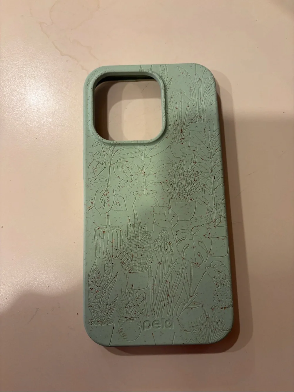 NWOT Pela Sage Green Oasis Mint Green Plant-Relief iPhone 16 Pro Case fits 17